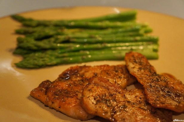 baked thyme rubbed pork chops 2