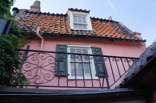 One of the beautiful pastel houses in Charleston, South Carolina with a unique character One of the beautiful pastel houses in Charleston, South Carolina with a unique character