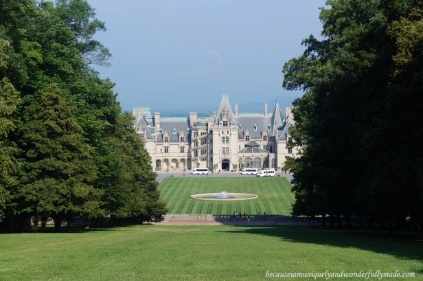 View of Biltmore House in Asheville, North Carolina from Diana's gazebo uphill. View of Biltmore House in Asheville, North Carolina from Diana's gazebo uphill.