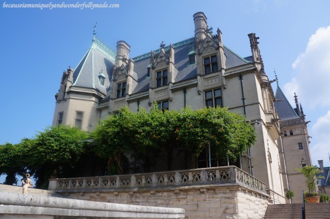 A closer view of the side of the Biltmore House at Biltmore Estate in Asheville, North Carolina. A closer view of the side of the Biltmore House at Biltmore Estate in Asheville, North Carolina.