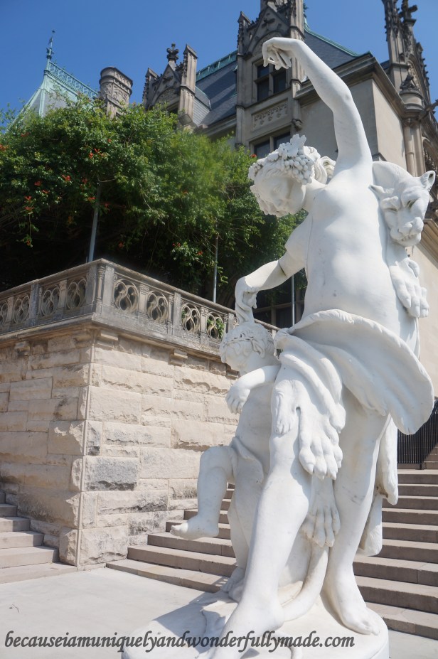 A closer view of the side of the Biltmore House at Biltmore Estate in Asheville, North Carolina. A closer view of the side of the Biltmore House at Biltmore Estate in Asheville, North Carolina.
