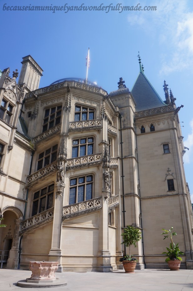 A closer view of the side of the Biltmore House at Biltmore Estate in Asheville, North Carolina. A closer view of the side of the Biltmore House at Biltmore Estate in Asheville, North Carolina.