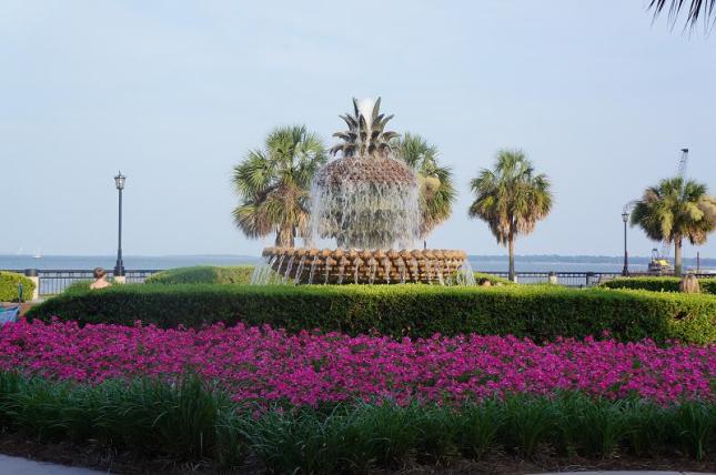 The famous Pineapple Fountain in Charleston, South Carolina. The famous Pineapple Fountain in Charleston, South Carolina.