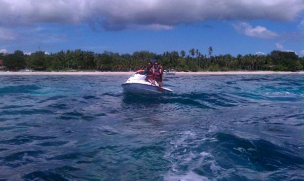 jet ski ride at Dumaluan Beach Resort, Panglao, Bohol, Philippines