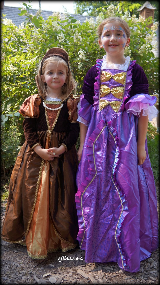 Kids dressed as royalties at Michigan Renaissance Faire.