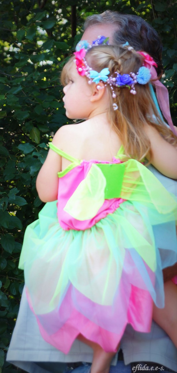 A girl dressed beautifully as a fairy at Michigan Renaissance Faire.
