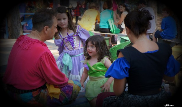 Kids dressed as fairies at Michigan Renaissance Faire.
