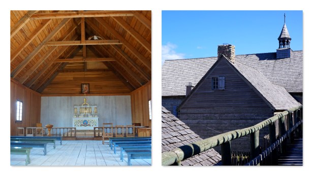 The church inside Fort Michilimackinac, MIchigan.