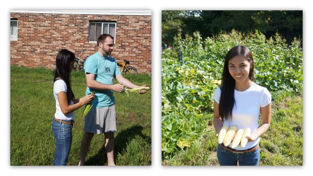 My brother-in-law David and I at his garden in his backyard in Kalamazoo, Michigan. 