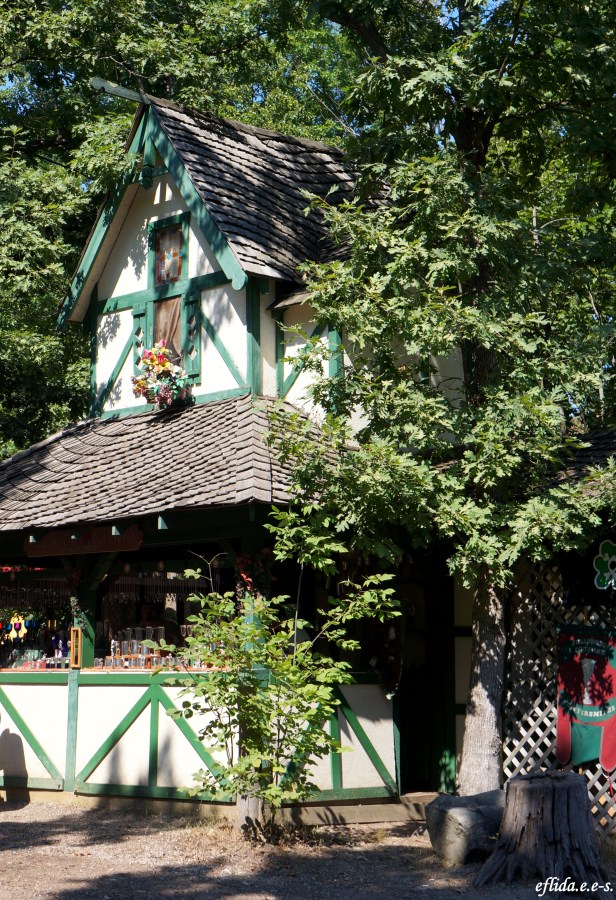 One of the structures which functions as a shop at Michigan Renaissance Faire 2012 in Holly, Michigan.
