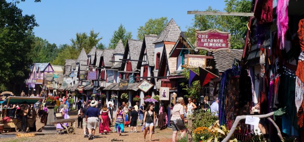 Shops at Michigan Renaissance Faire in Holly, Michigan.