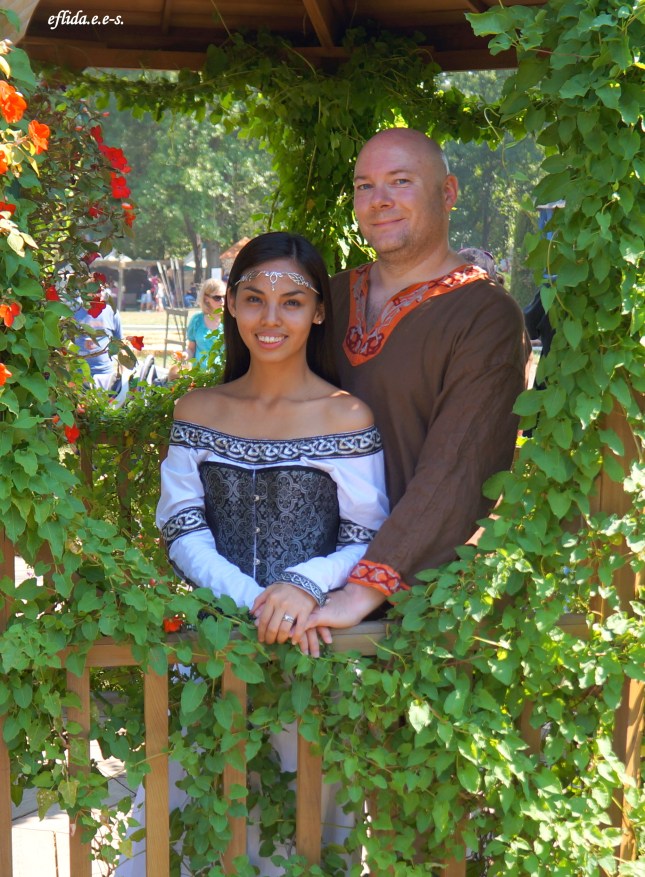 Hubby and I enjoying Michigan Renaissance Faire.
