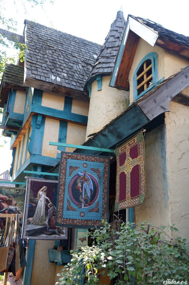 One of the structures which functions as a shop at Michigan Renaissance Faire in Holly, Michigan.