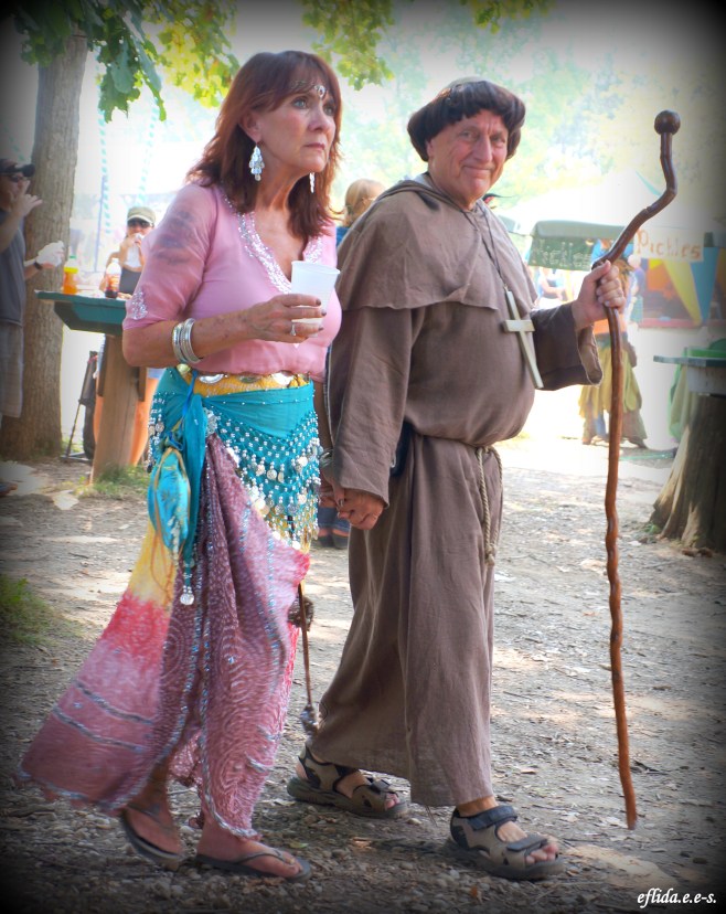 A couple enjoying Michigan Renaissance Faire.