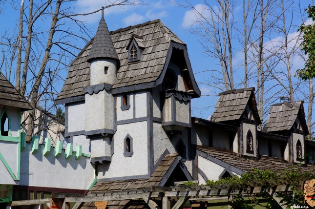 One of the structures which functions as a shop at Michigan Renaissance Faire in Holly, Michigan.