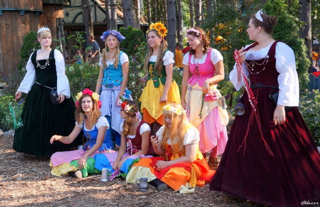 Some fairies and members of the Royal Court having fun at Michigan Renaisance Faire 2012.