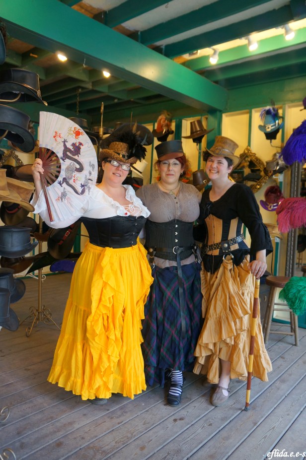 Ladies in corsets and hats at Michigan Renaissance Faire in Holly, Michigan. Ladies in corsets and hats at Michigan Renaissance Faire in Holly, Michigan.