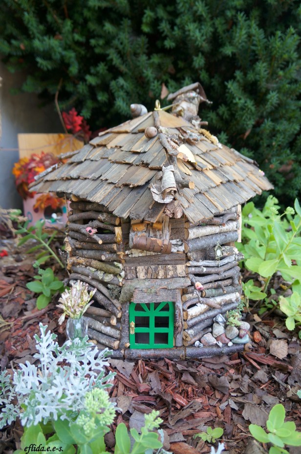 A fairy house made of twigs at MIchigan Renaissance Faire 2012.