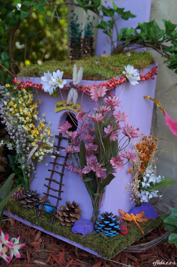 A fairy house with pine cones at Michigan Renaissance Faire 2012.