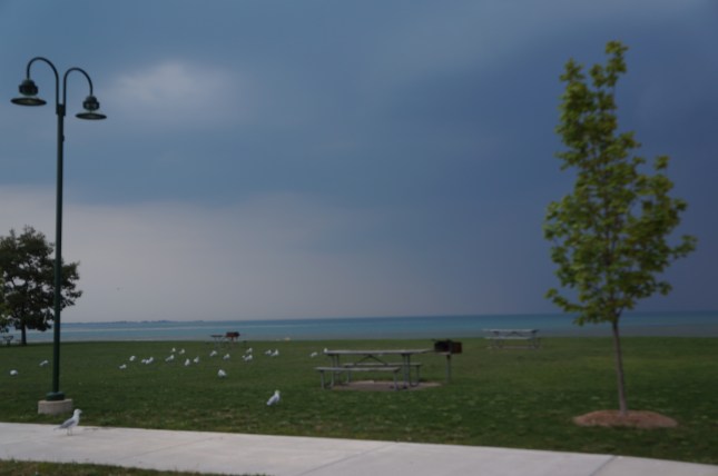 View of Lake Huron in Michigan from Tawas City Gateway Park. View of Lake Huron in Michigan from Tawas City Gateway Park.