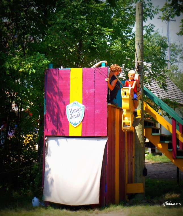 King's Joust for kids at Michigan Renaissance Faire. King's Joust for kids at Michigan Renaissance Faire.
