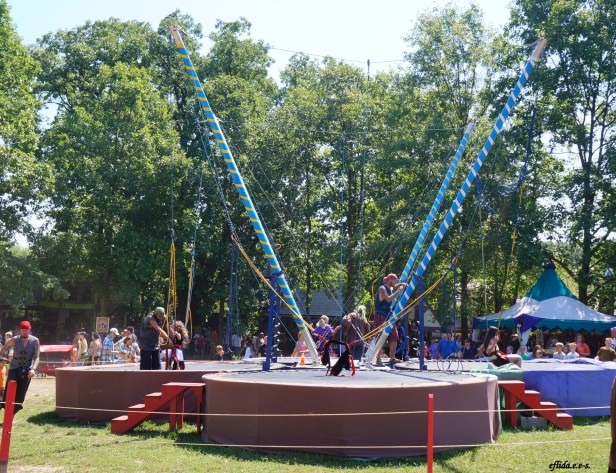 Stationary bungee jump at Michigan Renaissance Faire. Stationary bungee jump at Michigan Renaissance Faire.