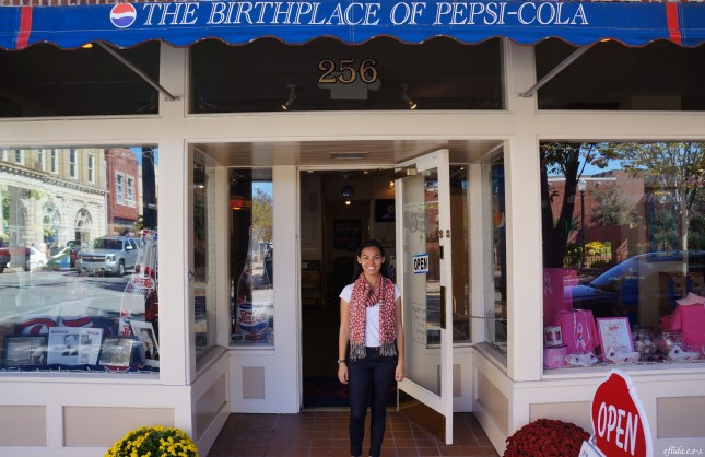 The pharmacy where Caleb Bradham first marketed his Brad's Drink which became popular as Pepsi-Cola located in New Bern, North Carolina as mentioned in the books The Wedding and A Bend in the Road by Nicholas Sparks. The pharmacy where Caleb Bradham first marketed his Brad's Drink which became popular as Pepsi-Cola located in New Bern, North Carolina as mentioned in the books The Wedding and A Bend in the Road by Nicholas Sparks.