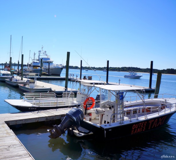 The Outer Banks Ferries kicking off from Beaufort to Cape Lookout in North Carolina.