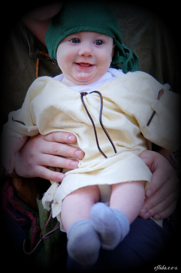 An adorable baby in garb at Carolina Renaissance Faire 2012 in Charlotte, North Carolina.