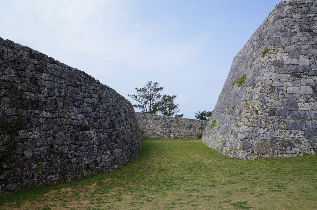The gigantic walls of the Zakimi castle in Okinawa, Japan built by Gosamaru who was said to be a warrior who helped unify the different conflicting kingdoms of Okinawa. The gigantic walls of the Zakimi castle in Okinawa, Japan built by Gosamaru who was said to be a warrior who helped unify the different conflicting kingdoms of Okinawa.