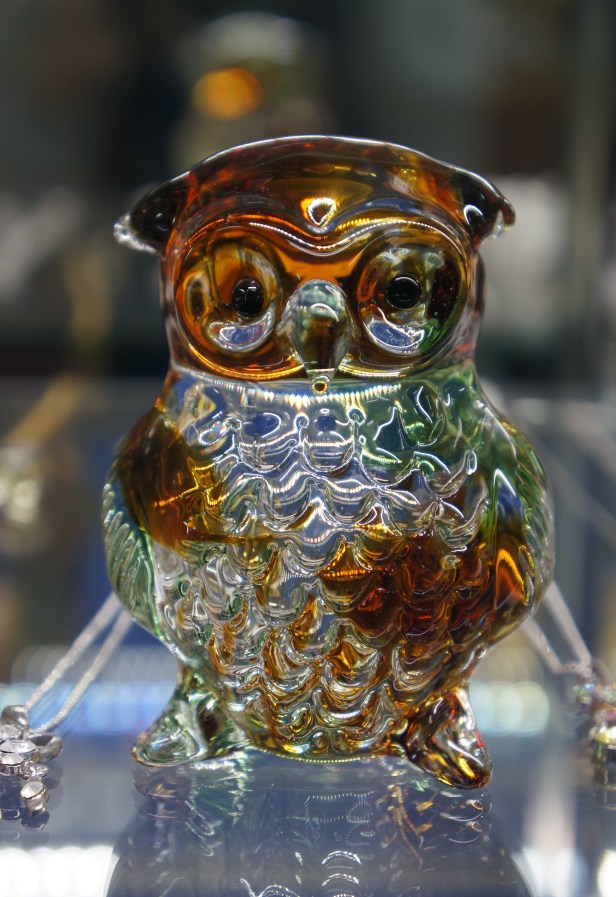 One of the handmade glass products for sale at the shop in Onna Glass Craft Learning Center in Okinawa, Japan. One of the handmade glass products for sale at the shop in Onna Glass Craft Learning Center in Okinawa, Japan.