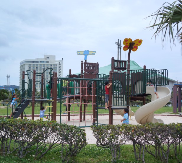 A children's playground at Okinawa Convention Center in Ginowan.