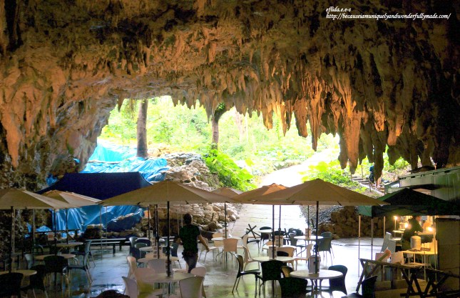 Looking out from entrance of the cave where the Valley of Gangala of Okinawa, Japan experience begins.