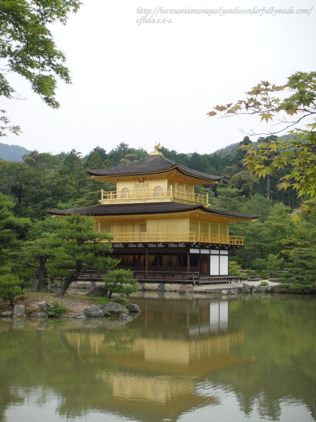 The name Kinkaku-ji has a word that means "mirror" and the pavilion's reflection on the pond water makes it a beauty to marvel. Kinkaku-ji in Kyoto, Japan is a must see while in the country. The name Kinkaku-ji has a word that means "mirror" and the pavilion's reflection on the pond water makes it a beauty to marvel. Kinkaku-ji in Kyoto, Japan is a must see while in the country.