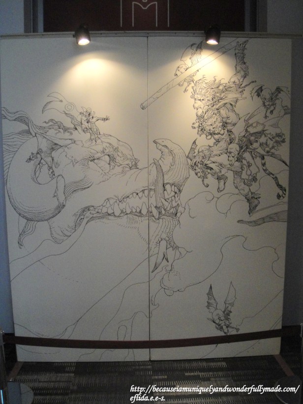 A wonderful art piece at Kyoto International Manga Museum.