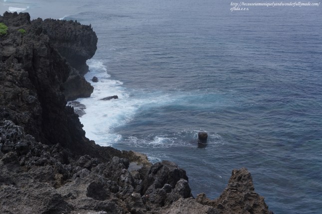 South China Sea waves crashing Cape Hedo as we look out West. 