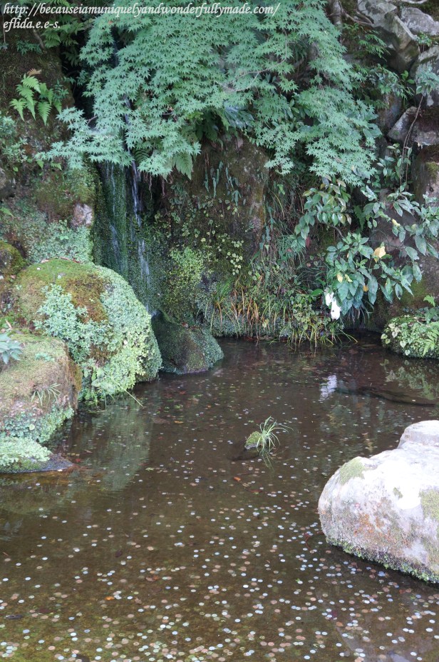 Mini waterfall at Ginkaku-ji in Kyoto, Japan.