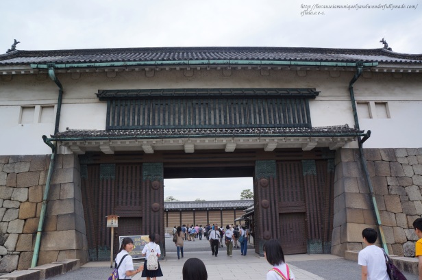 The gates at Nijo Castle in Kyoto, Japan.