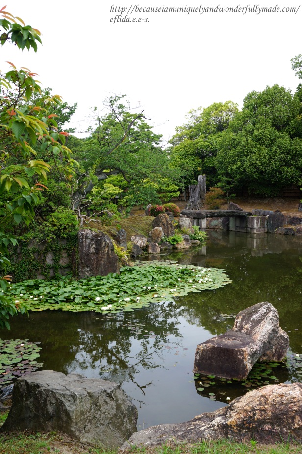 The garden southwest of Ninomaru Palace at Nijo Castle in Kyoto, Japan.