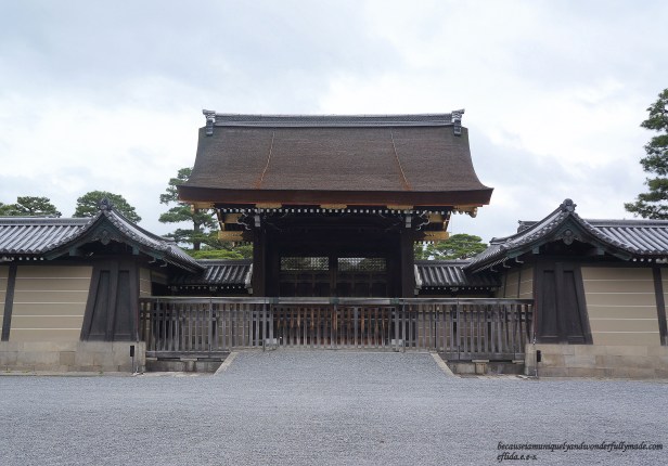 One of the gates at Kyoto Imperial Palace. One of the gates at Kyoto Imperial Palace.