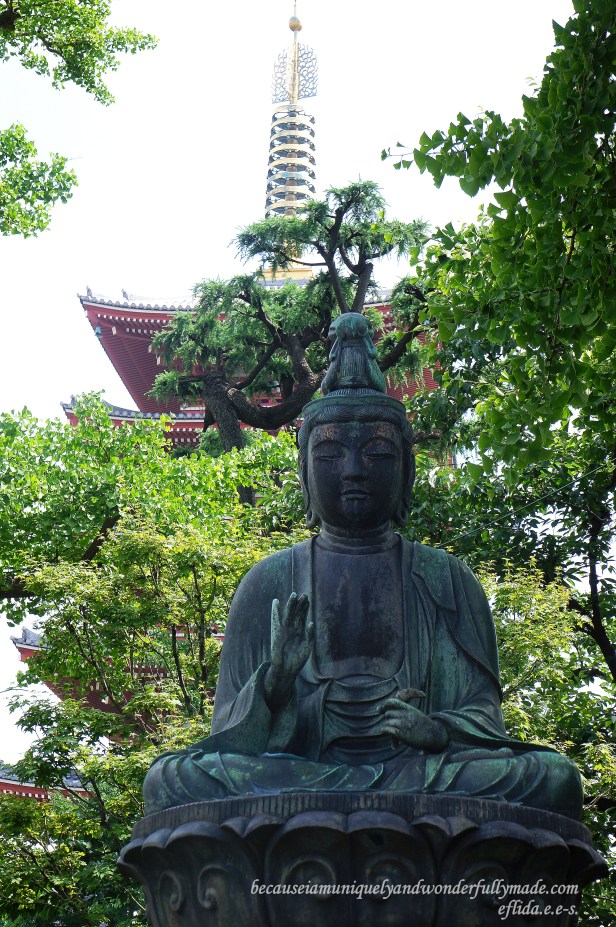 One of the Buddhas around Dembo-in Garden at Senso-ji Temple in Tokyo, Japan. One of the Buddhas around Dembo-in Garden at Senso-ji Temple in Tokyo, Japan.