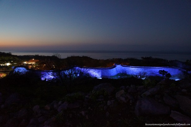 Nakijin Castle Illumination 今帰仁城 during a Cherry Blossom (Sakura) 桜 in Okinawa, Japan.