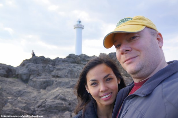 Cape Zanpa Lighthouse in Yomitan, Okinawa, Japan.
