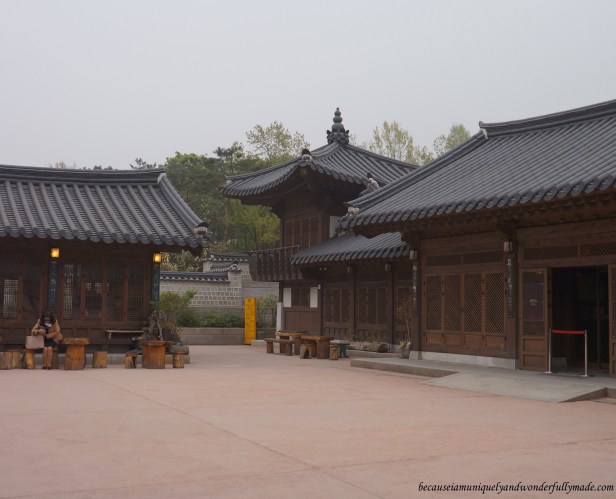A peek inside one of the traditional Korean Hanok houses in Namsangol Traditional Village in Jung-gu, Seoul, South Korea.