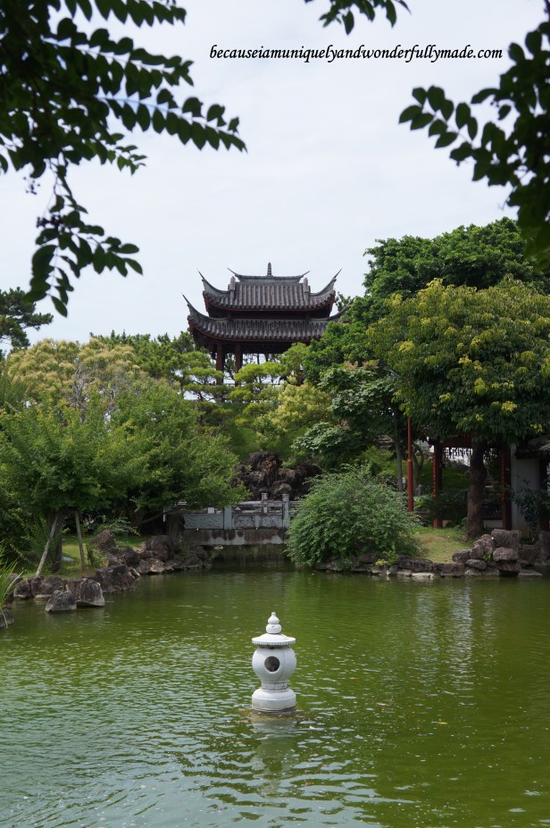 A pavilion at Fukushuen Garden 福州園 in downtown Naha 那覇市 Okinawa 沖縄本島, Japan 日本国.