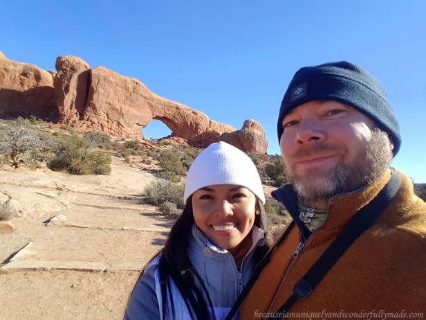 The North Window at Arches National Park in Utah, USA.
