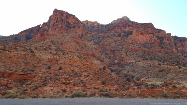 The scenic 44 mile long State Route 128 has been designated the Upper Colorado River Scenic Byway in Moab, Utab, USA.