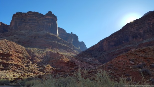 Sunbeam views as seen while driving on the scenic 44 mile long Utah State Route 128, also famous as the Upper Colorado River Scenic Byway, along the Colorado River in Moab, Utab, USA