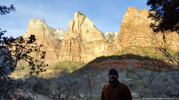 The Patriarchs at Zion National Park are referring to the three neighboring sandstone peaks on the west side of Zion Canyon and each is named after biblical fathers. From left to right (south to north) they are Abraham Peak, Isaac Peak, and Jacob Peak.