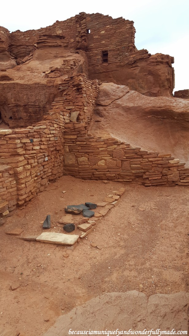 One of the over 100 rooms at Wupatki Ruins at Wupatki National Monument in Arizona.